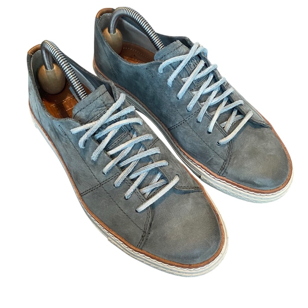 Frye Gates Walker Low Leather Sneaker Mens 7.5 Stone Gray Lace Up Lifestyle - Picture 2 of 10